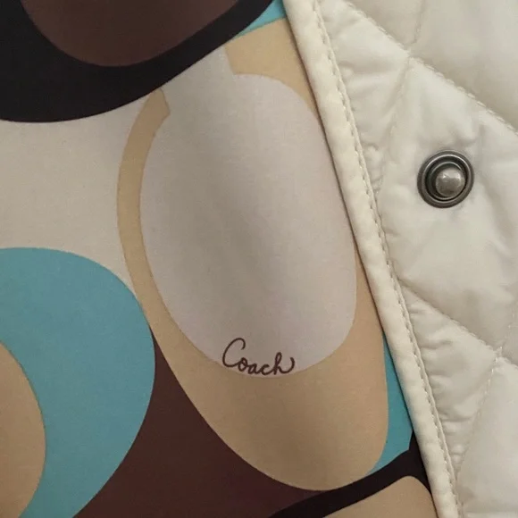 Coach Cream Quilted Puffer Jacket - Picture 5 of 11